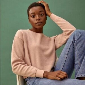 Like New Reformation Waffle Weave Long Sleeve